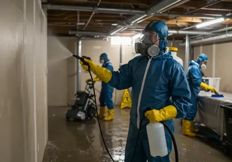 Basement Sanitization and Antimicrobial Treatment process in Linganore, MD